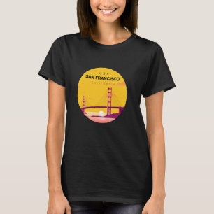 Cool San Francisco California Illustration Graphic T-Shirt