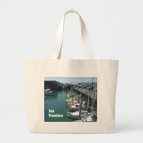 Cool San Francisco Docks Large Tote Bag