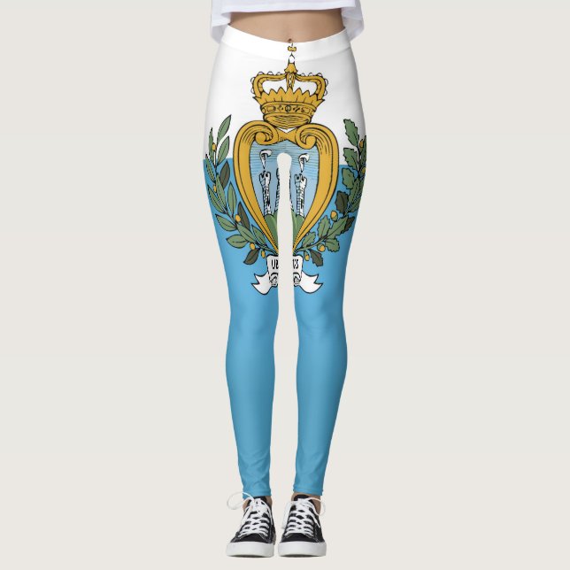 Cool San Marino Flag Fashion Leggings (Front)