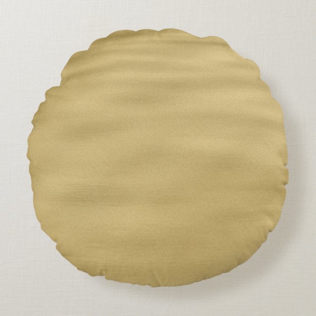 Cool Sandy Beach Look Round Pillow (Front)