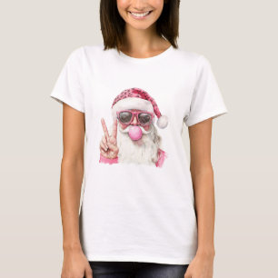 Cool Santa Blowing Bubble Gum T-Shirt