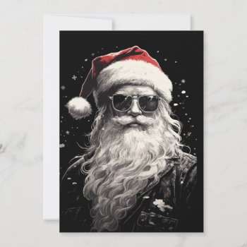 Cool Santa Christmas Card by pjwuebker at Zazzle