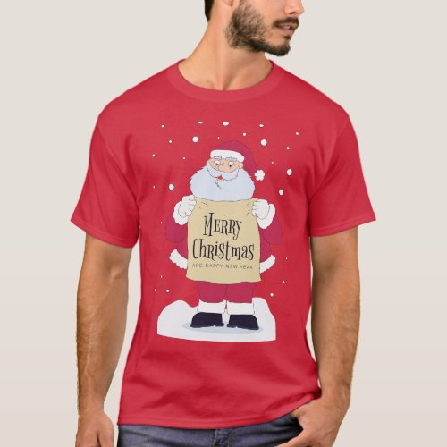 Cool Santa Christmas Happy Christmas and a happy n T_Shirt
