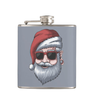 Cool Santa Christmas Holiday Adult Stocking Stuffe Flask