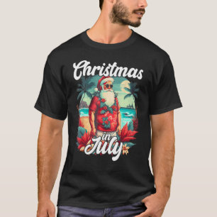 Cool Santa Christmas In July Santa Sunglasses Hawa T-Shirt