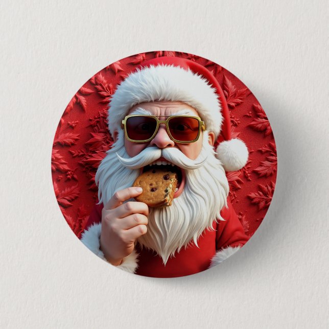 Cool Santa Claus Button (Front)