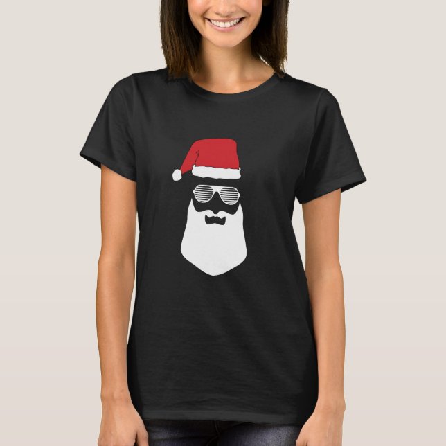 Cool Santa Claus Christmas T-Shirt (Front)