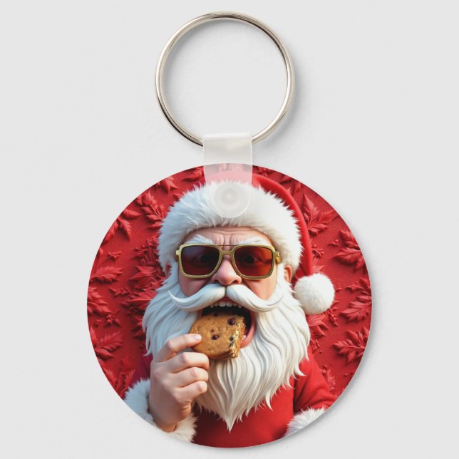 Cool Santa Claus Keychain (Front)