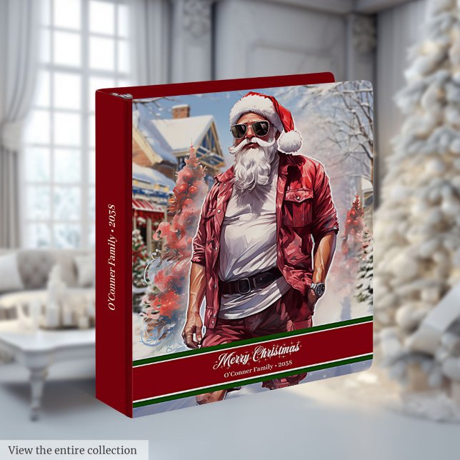 Cool Santa Claus Ring Binder Personalized Planner (Cool Santa Claus Ring Binder Personalized Planner)