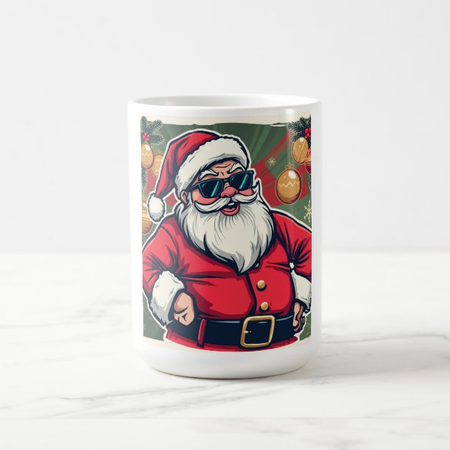 Cool Santa Claus with Trendy Sunglasses Coffee Mug (Center)