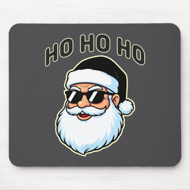 Cool Santa In Black Hat Sungles Graphic 2  Mouse Pad (Front)