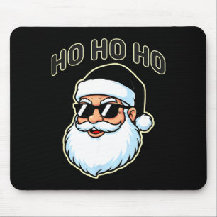 Cool Santa In Black Hat Sungles Graphic 2  Mouse Pad