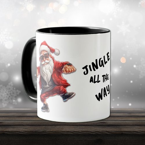 Cool Santa Jingle All the Way Christmas Mug