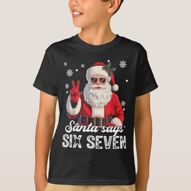 Cool Santa Says 67 Meme Funny Christmas Xmas Men W T-Shirt (Front)