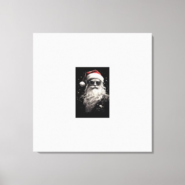 "Cool Santa" Stretched Canvas Print (Front)