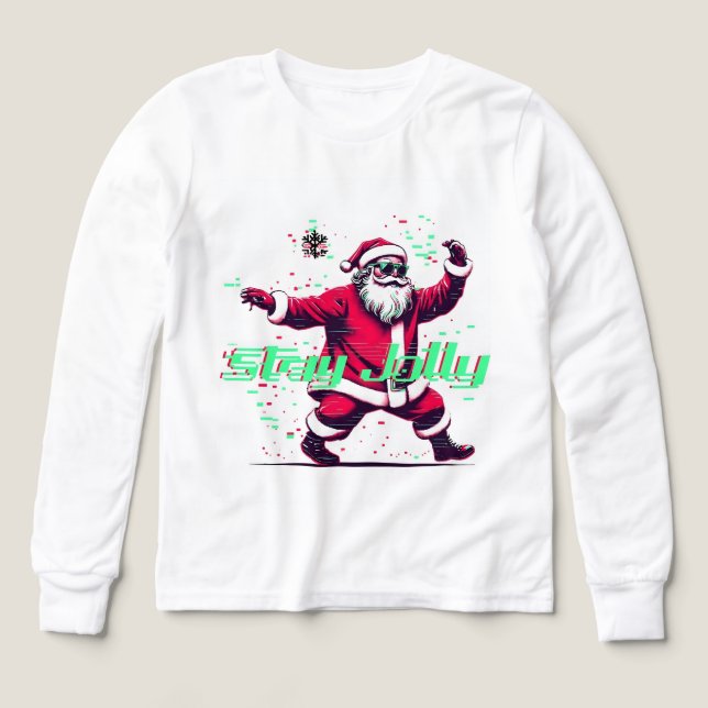Cool Santa T-Shirt Tri-Blend Shirts (Design Front)