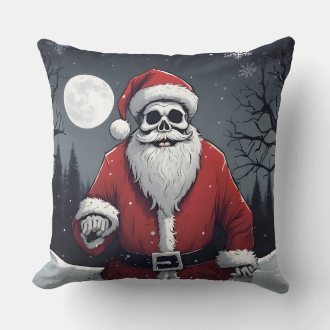 Cool Santa Throw Pillow (Front)