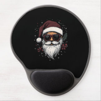 Cool Santa with Sunglasses Christmas Gel Mouse Pad