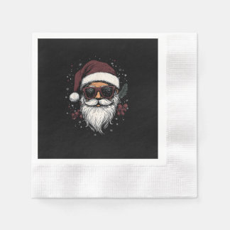 Cool Santa with Sunglasses Christmas Napkins