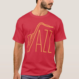 Cool Saophone for Men Women Jazz Music Band Musici T-Shirt
