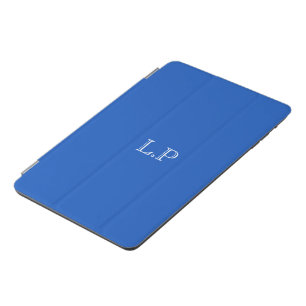Cool Sapphire Blue Monogram iPad Mini Cover