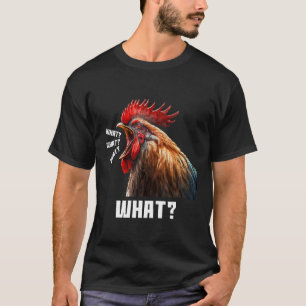 Cool Sarcastic Angry Rooster Screaming Graphic De T-Shirt