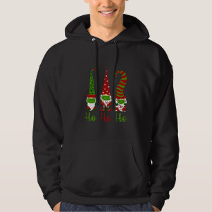 Cool Sarcastic Funny Christmas gnomes Wearing Mask Hoodie