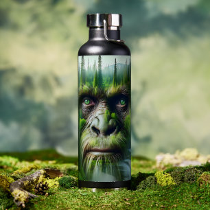 Cool Sasquatch in the Woods Water Bottle