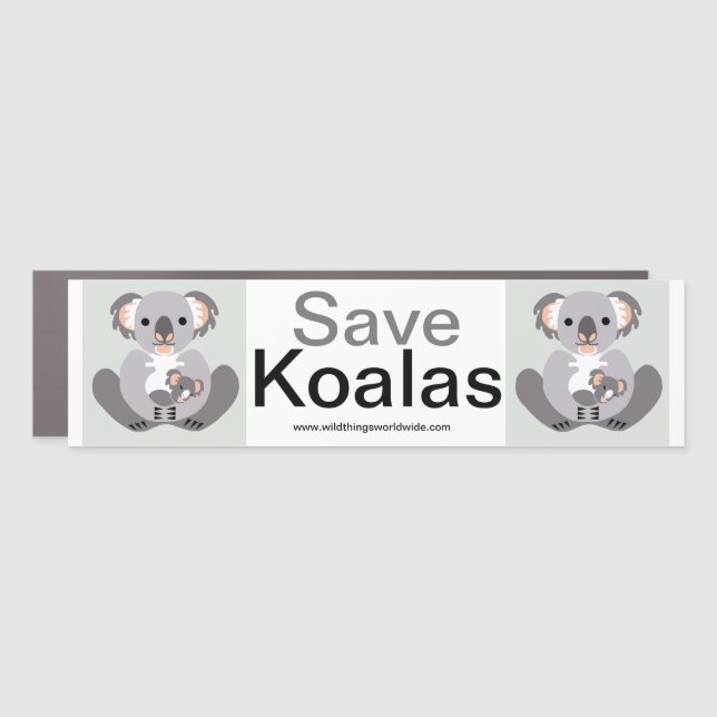  Cool Save KOALAS- Conservation -Nature Car Magnet (Front)