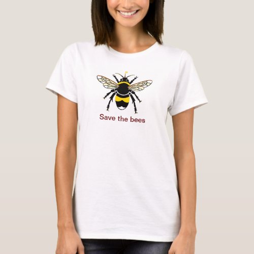 Cool Save the BEES _Endangered species T_Shirt