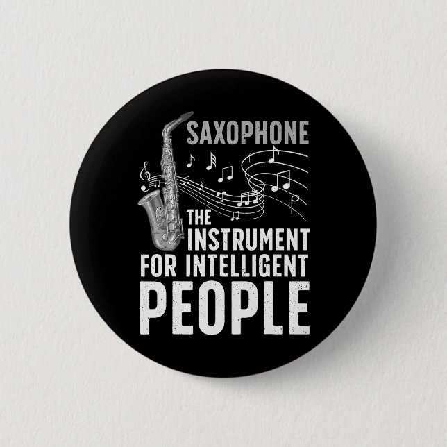 Cool Saxophone Art For Sax Saxophone Player Button (Front)