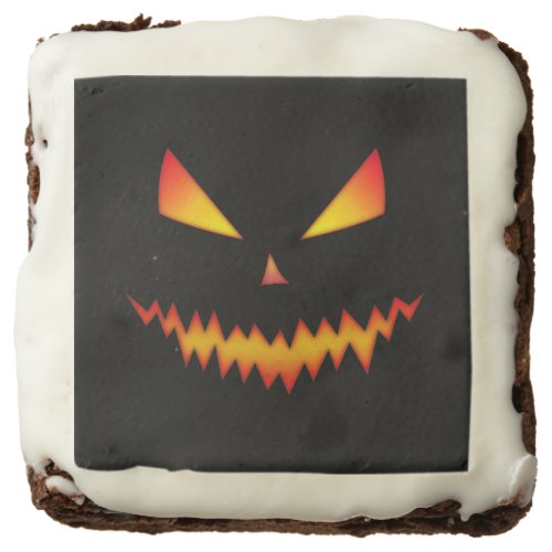 Cool scary Jack OLantern face Halloween Brownie