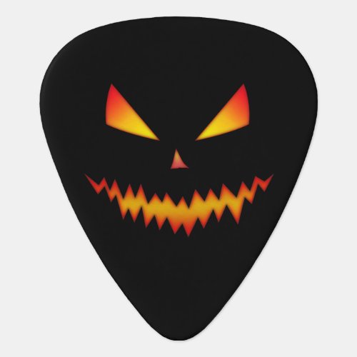 Cool scary Jack OLantern face Halloween Guitar Pick