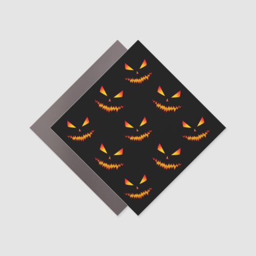 Cool scary Jack OLantern face Halloween pattern Car Magnet