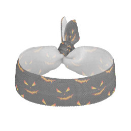 Cool scary Jack O&#39;Lantern face Halloween pattern Elastic Hair Tie
