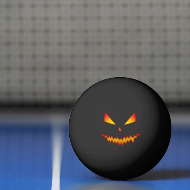 Cool scary Jack O'Lantern face Halloween Ping Pong Ball (Net)