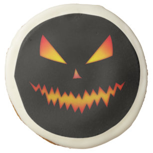 Cool scary Jack O'Lantern face Halloween Sugar Cookie