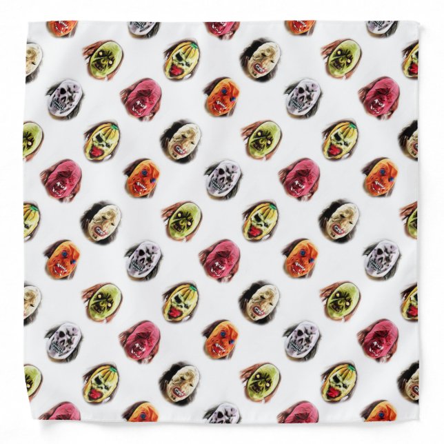 Cool Scary Mask Pattern Bandana (Front)