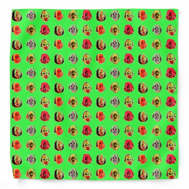 Cool Scary Mask Pattern Bandana (Front)