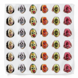 Cool Scary Mask Pattern Bandana