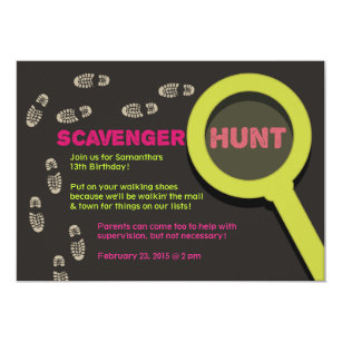 Scavenger Hunt Invitations Zazzle