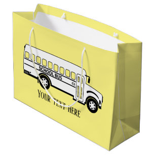 cool School bus drivers add text Large Gift Bag