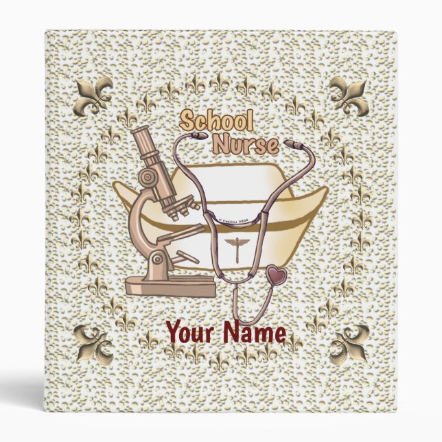 Cool School Nurse  binder  (Front)