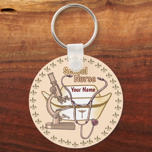 Cool School Nurse  keychain  (Front)