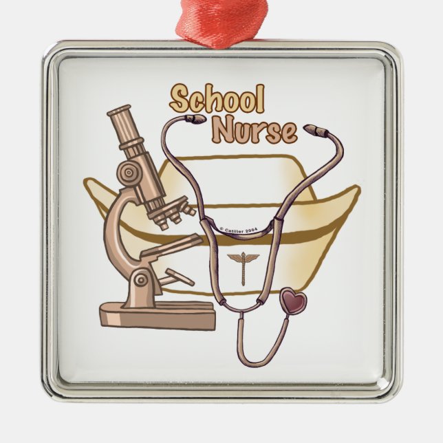 Cool School Nurse Ornament (Front)