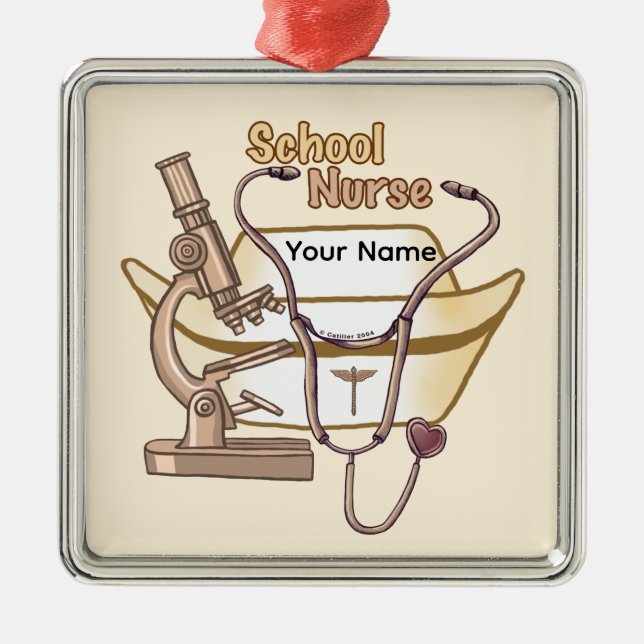 Cool School Nurse Ornament (Front)