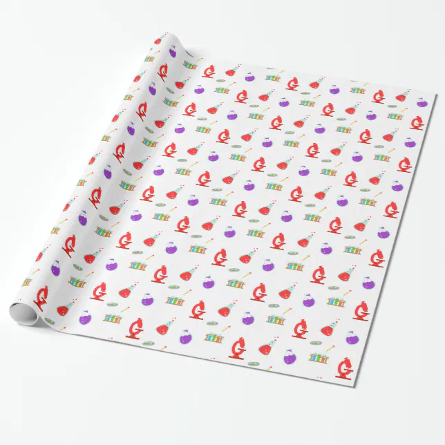 scientific research wrapping paper