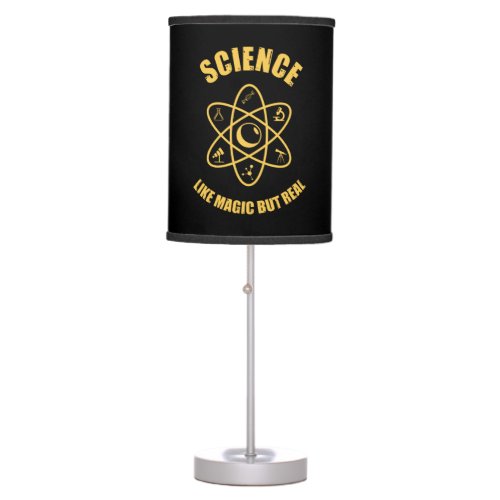 Cool Science Teacher word art Table Lamp