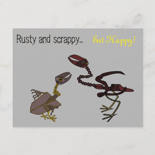 Cool Scrap Birds Postcard