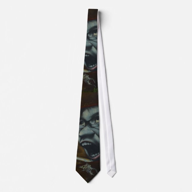 Cool Screm graffiti Tie (Front)